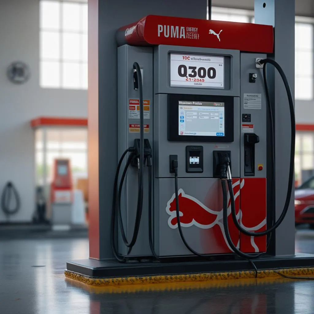 Detalle de surtidor de combustible Puma Energy